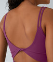 SoftlyZero™ Plush Double Straps 2-Piece Pocket Slip Dance Active Dress A-D Cups - Ume Purple