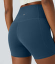 Halara UltraSculpt™ High Waisted Tummy Control Side Pocket Shaping Training Biker Shorts 5'' - Majolica Blue