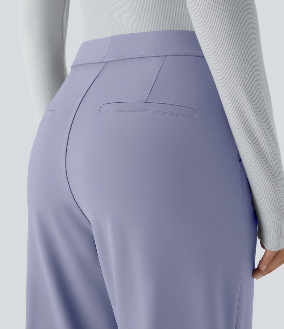 Halara Flex™ DayStretch High Waisted Pocket Work Flare Pants - Icelandic Blue