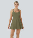 SoftlyZero™ Airy Backless Twisted Cool Touch Dance Active Dress-Easy Peezy Edition - Withered Green