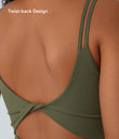 SoftlyZero™ Plush Double Straps 2-Piece Pocket Slip Dance Active Dress A-D Cups - Grass Grey Green