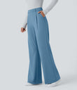 Halara Flex™ DayStretch High Waisted Pocket Work Flare Pants - Light Azure