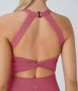 Backless Twisted Active Dress - Begonia Rouge