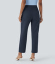 Halara Flex™ DayStretch High Waisted Pocket Ankle Length Tapered Work Pants - Midnight Blue