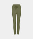 SoftlyZero™ Plush High Waisted Drawstring Pocket Plain Full Length Joggers - Loden Green