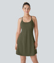 SoftlyZero™ Plush Backless Active Dress-Longer Length-Easy Peezy Edition - Grass Grey Green