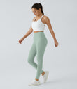 Halara UltraSculpt™ High Waisted Tummy Control Pocket Shaping Training Leggings - Iceberg Green