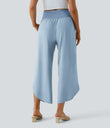Breezeful™ High Waisted Crossover Quick Dry Resort Pants with Pockets - Ballad Blue