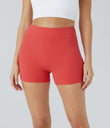 SoftlyZero™ Airy High Waisted Pocket Plain Cool Touch Yoga Shorts 3.5"-UPF50+ - Poinsettia