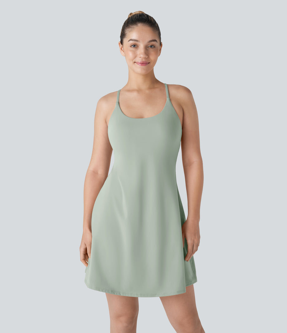 SoftlyZero™ Plush Backless Active Dress-Longer Length-Easy Peezy Edition - Sea Foam