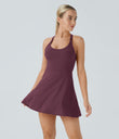 Backless Twisted Active Dress - Fig