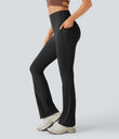 Halara UltraSculpt™ High Waisted Tummy Control Pocket Shaping Yoga Bootcut Leggings - Black