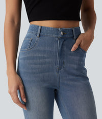 Halara Flex™ High Waisted Casual Skinny Jeans with Pockets -  Blue Jasper Denim