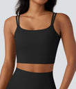 Halara UltraSculpt™ Double Straps Twisted Backless Cropped Yoga Tank Top - Black