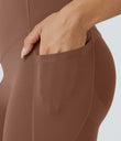 Halara UltraSculpt™ High Waisted Butt Lifting Tummy Control Pocket Shaping Workout Leggings - Thick Earthy Brown