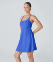 SoftlyZero™ Plush Backless Active Dress-Longer Length-Easy Peezy Edition - Lotus Blue