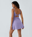 SoftlyZero™ Plush Double Straps 2-Piece Pocket Slip Dance Active Dress A-D Cups - Lavender
