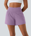 SoftlyZero™ Airy Super High Waisted 2-in-1  Cool Touch Yoga Shorts 5'' with Pockets-Longer Length - Orchid Bouquet