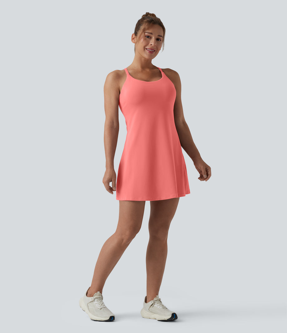 Softlyzero™ Plush Backless Active Dress-Easy Peezy Edition DD-F - Shell Pink