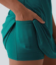 SoftlyZero™ Plush Backless Active Dress-Easy Peezy Edition - Quetzal Green