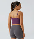 Basic Padded Workout Cropped Low Support Tank Top A-D Cups - Wood Violet