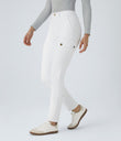 DayStretch High Waisted Zipper Pockets Solid Skinny Cargo Pants - White