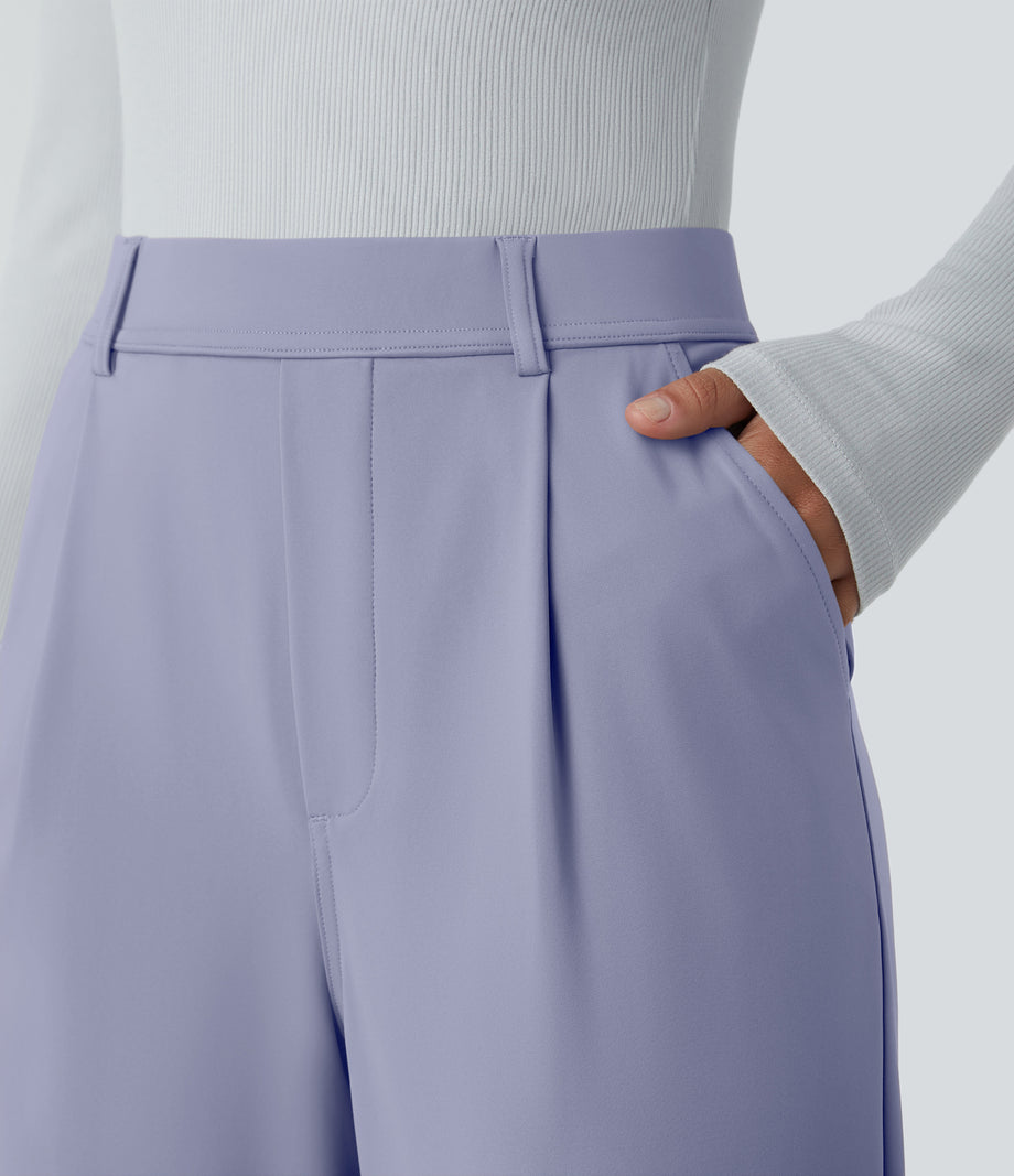 Halara Flex™ DayStretch High Waisted Pocket Work Flare Pants - Icelandic Blue