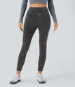 Halara Flex™ High Waisted Pocket Denim Casual Leggings - Hemp Black Denim