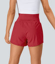 SoftlyZero™ Airy Super High Waisted 2-in-1 Cool Touch Yoga Shorts with Pockets - Winterberry