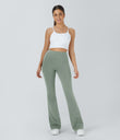 DayStretch High Waisted Pocket Flare Yoga Leggings - Iceberg Green