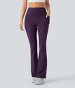 Halara UltraSculpt™ High Waisted Scrunch Butt Lifting Tummy Control Pocket Shaping Yoga Bootcut Leggings - Blackberry Cordial