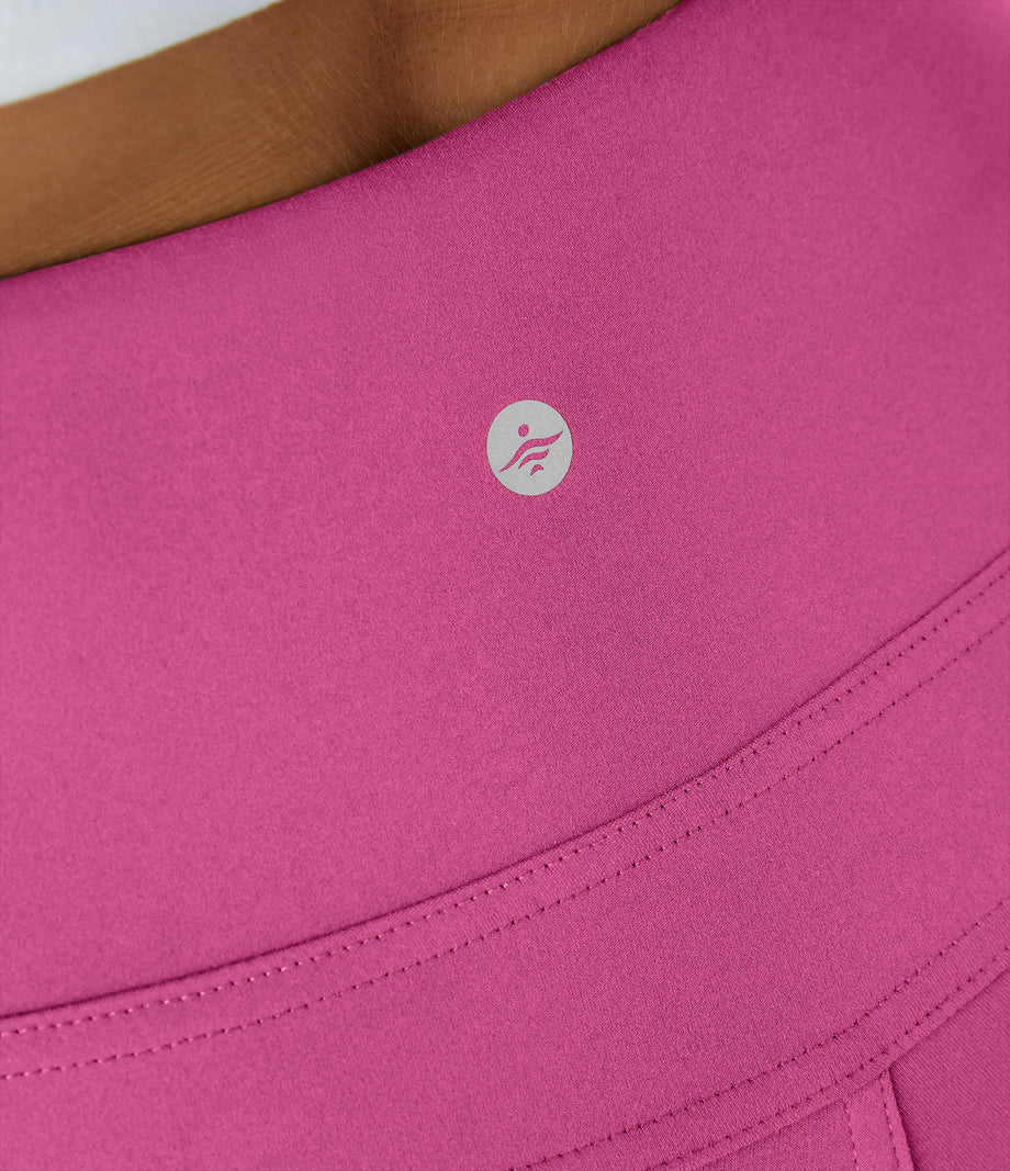 DayStretch High Waisted Pocket Flare Yoga Leggings - Raspberry Rose