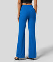 Halara Flex™ High Waisted Back Side Pocket Slight Flare Work Pants - Princess Blue
