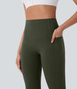 Halara UltraSculpt™ High Waisted Tummy Control Butt Lifting Ruched Pocket Shaping Yoga Leggings - Deep Woodland Green