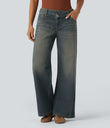 Mottled Dark Blue Denim