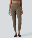 Halara UltraSculpt™ High Waisted Tummy Control Butt Lifting Ruched Pocket Shaping Yoga Leggings - Dawn Brown