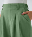 High Waisted Pocket Wide Leg Flowy Solid Palazzo Casual Linen-Feel Pants - Kashmir