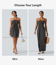 Halter Tie Back Maxi Dress with Pockets - Darl Gray Floral Yarn
