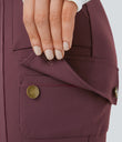DayStretch High Waisted Zipper Pockets Solid Skinny Cargo Pants - Red Mahogany