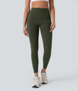 Halara UltraSculpt™ High Waisted Tummy Control Butt Lifting Ruched Pocket Shaping Yoga Leggings - Deep Woodland Green