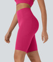 Halara UltraSculpt™ High Waisted Tummy Control Pocket Shaping Training Biker Shorts 9'' - Bright Rose