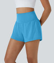 SoftlyZero™ Airy Super High Waisted 2-in-1 Cool Touch Yoga Shorts with Pockets - Swim Cap