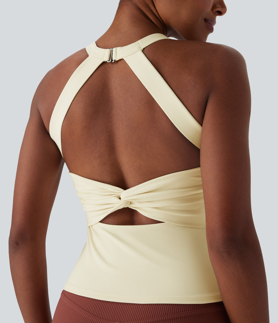 SoftlyZero™ Plush Cut Out Yoga Tank Top A-D Cups - Solitary Star
