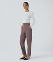 Halara Flex™ High Waisted Pocket Solid Work Tapered Pants - Roselle Purple