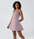 Flare Mini Dance Active Dress-Longer Length - Pink Purple