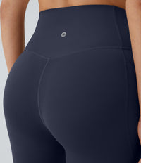 Halara UltraSculpt™ High Waisted Tummy Control Pocket Shaping Training Capri Leggings - Mood Indigo