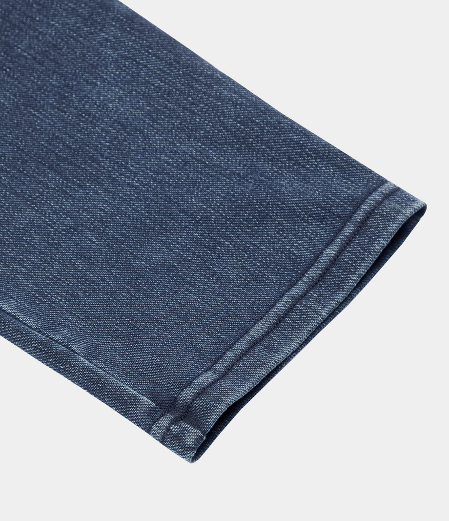 Halara Flex™ High Waisted Pocket Denim Capri Casual Leggings - Washed Denim Bleached Blue