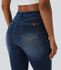 Halara Flex™ High Waisted Casual Skinny Jeans with Pockets - Pageant Blue Denim