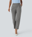 Halara Flex™ DayStretch High Waisted Pocket Ankle Length Tapered Work Pants - Silent Storm