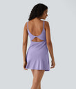 SoftlyZero™ Plush Double Straps 2-Piece Pocket Slip Dance Active Dress A-D Cups - Lavender